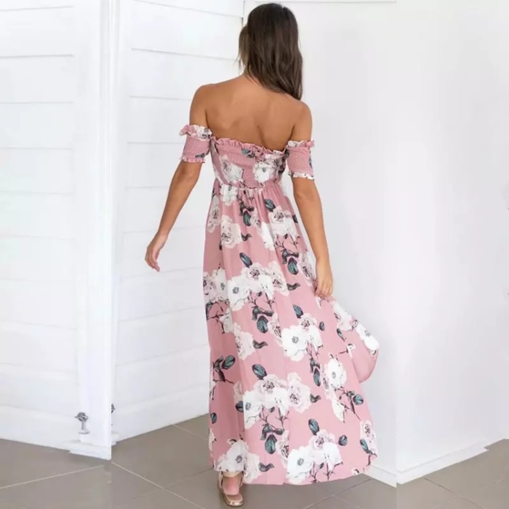 Mauve Floral Dress - Picture 5 of 7